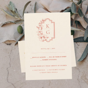 Monogramm   Modernes Minimales Hochzeitsszenario Ankündigung