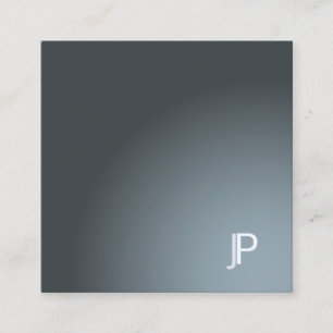 Monogramm modernes schlichtes trendiges Design Lux Quadratische Visitenkarte