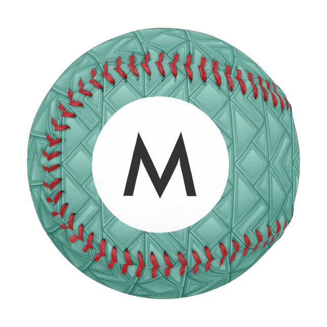 Monogramm Mosaik-Hintergrund Baseball (Vorderseite Links)