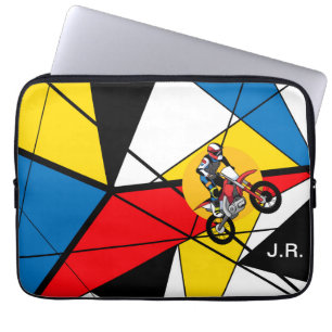 Monogramm Motorrad Abstract Laptopschutzhülle