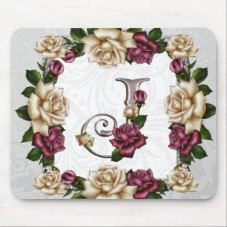 Monogramm Mousepad Rose J