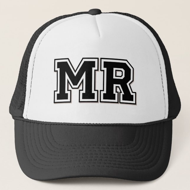 Monogramm "MR" Truckerkappe (Vorderseite)