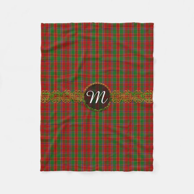Monogramm Munro Tartan Fleecedecke (Vorderseite)