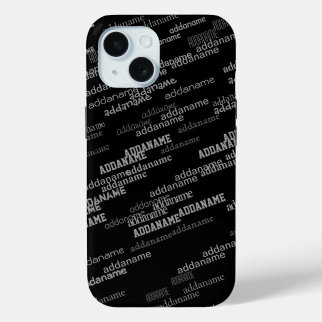 Monogramm-Muster Case-Mate iPhone Hülle (Rückseite)