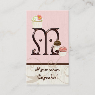 Monogramm-Nachtisch-Bäckerei-Visitenkarten des Visitenkarte