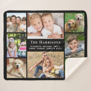 Monogramm Name 8 Fotoleiterschwarz Sherpadecke