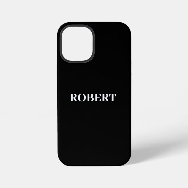 Monogramm Name änderbar personalisierbar iPhone Hülle (Rückseite)