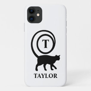 Monogramm-Name Anfangsbuchstabe Kitty-Katze Liebha Case-Mate iPhone Hülle
