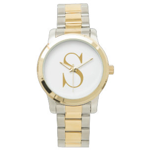 Monogramm-Name Anfangsbuchstabe Modern Personalisi Armbanduhr