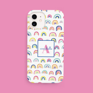 Monogramm Name Boho Regenbogen Case-Mate iPhone 14 Hülle
