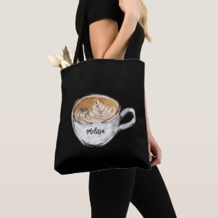 Monogramm Name Cappuccino Black