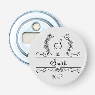 Monogramm Name der Familie personalisiert Flaschenöffner