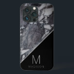 Monogramm-Name des modernen schwarzen und grauen M Case-Mate iPhone Hülle<br><div class="desc">Moderner Name des Monogramms aus schwarzem und grauem Marmor und personalisierter eigener Anfangsbuchstabe. Ein modernes und stilvolles Geschenk für Familienmitglieder,  Ehemann,  Ehefrau,  Freunde und mehr. Personalisierte Handytasche! ~ Karo mein Shop zu sehen,  die gesamte Sammlung mit diesem Design!</div>
