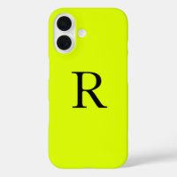 Monogramm Name Fluorescent Chartreuse Gelbe Nebel