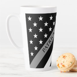 Monogramm-Name für die Korrektur der dünnen grauen Milchtasse