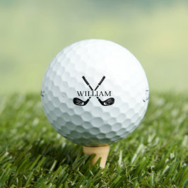 Monogramm-Name Golfball Wählen Sie Ihre Farbe