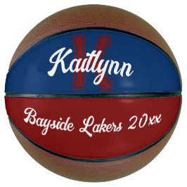 Monogramm Name, Initial- und Teammaroon Basketball