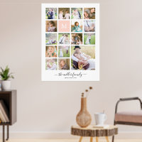 Monogramm Name Kalligrafie White 16 FotoCollage