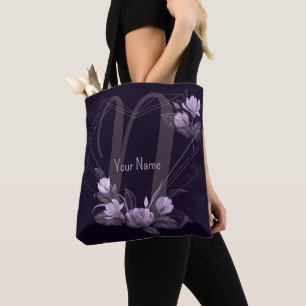 Monogramm Name Lila violetter Rahmen
