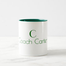 Monogramm Name Minimalist Dunkelgrüner Coach