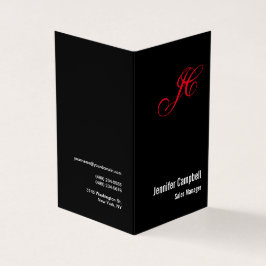 Monogramm Name Minimalistisch Visitenkarten