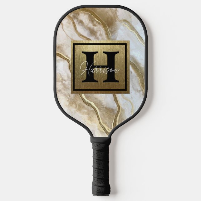 Monogramm-Name Personalisiert Pickleball Schläger (Vorderseite)