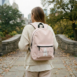Monogramm-Name-Schriftzug Rosa Bedruckter Rucksack
