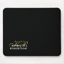 Monogramm Name Schwarz Gold Weiß Minimalistisch El