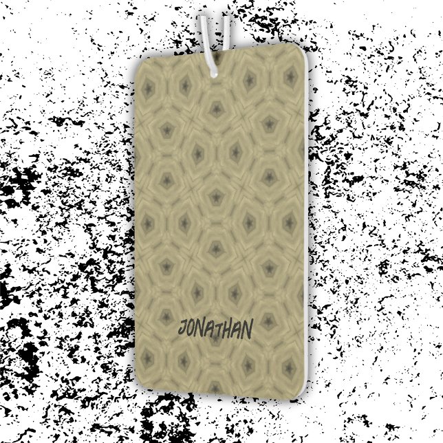 Monogramm Name Schwarz und Beige | Autolufterfrischer (Von Creator hochgeladen)