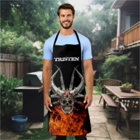 Monogramm Name Skull Flaming Fire
