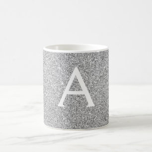 Monogramm-Name und Anfangsbuchstabe des Silver Spa Kaffeetasse
