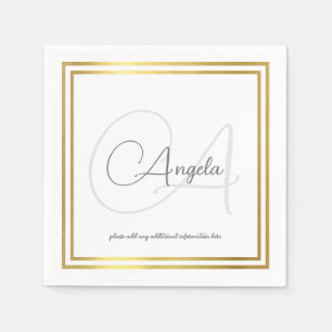 Monogramm (Name und Initial) Standard Napkins Serviette