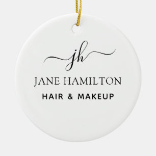 Monogramm Name und Initiale Keramik Ornament
