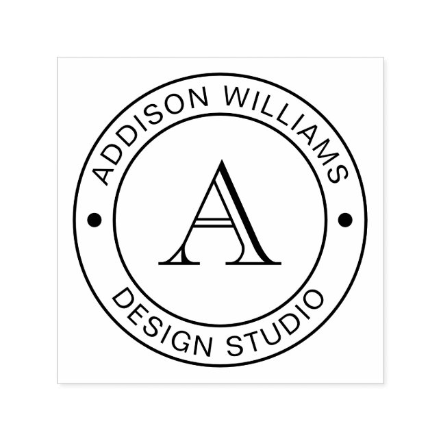 Monogramm Name Unternehmer Beruflich Permastempel (Design)