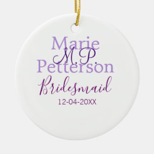 Monogramm Namen Buchstaben Brautjungfer Hochzeit J Keramik Ornament