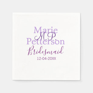 Monogramm Namen Buchstaben Brautjungfer Hochzeit J Serviette