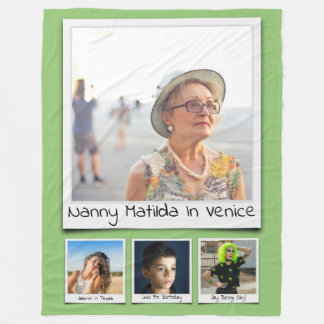 Monogramm-Namen Pistachio Green Large Fleecedecke