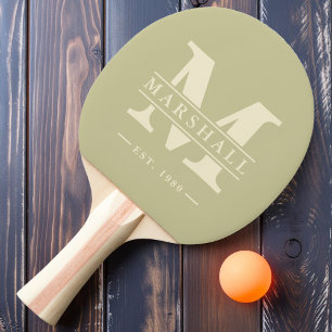 Monogramm & Namens-Overlay Dust Sage Tischtennis Schläger