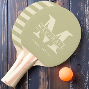 Monogramm & Namens-Overlay Polo Dust Sage Tischtennis Schläger