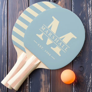 Monogramm & Namens-Overlay Polo Light Sky Tischtennis Schläger