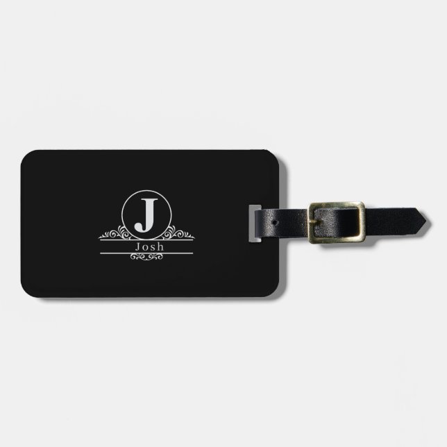 Monogramm Namens-Reise-Kosmetik Gepäckanhänger (Vorderseite horizontal)