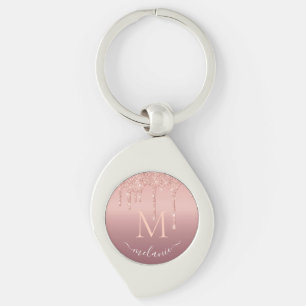 Monogramm Namens-Schlüsselanhänger mit Glitter in  Schlüsselanhänger