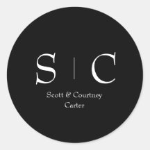 Monogramm-Namensaufkleber - Dekor für die Hochzeit