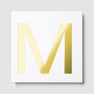 Monogramm Namensbuchstabenalphabet einfach klein t Gästebuch
