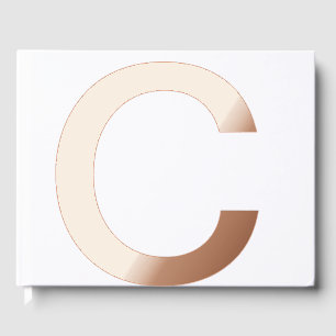 Monogramm Namensbuchstabenalphabet einfach klein t Gästebuch