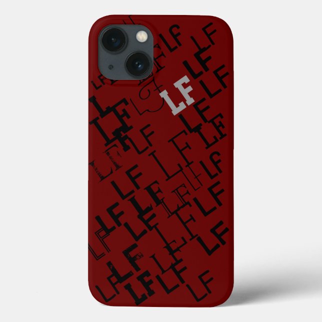 Monogramm Namensinitialmuster Case-Mate iPhone Hülle (Rückseite)