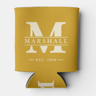 Monogramm & Namensüberlagerung Golden Ochre Dosenkühler