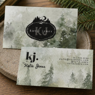 Monogramm-Naturstempel Benutzerdefinierter Name Visitenkarte
