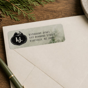 Monogramm-Naturstempel Benutzerdefiniertes Adres