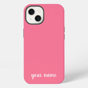 Monogramm neutral minimalist rosa iPhone 13 hülle